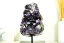 Large, High-Grade Amethyst Cluster with AAA Large Dark Purple Amethyst and Calcite Inclusions