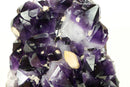 Large, High-Grade Amethyst Cluster with AAA Large Dark Purple Amethyst and Calcite Inclusions