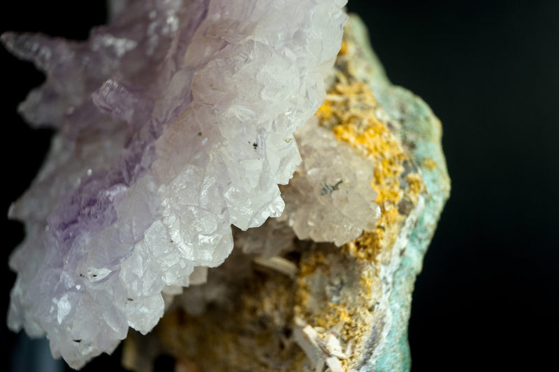 Natürliche Amethyst-Blumenrosette in Galeriequalität in ihrer Matrix, XL