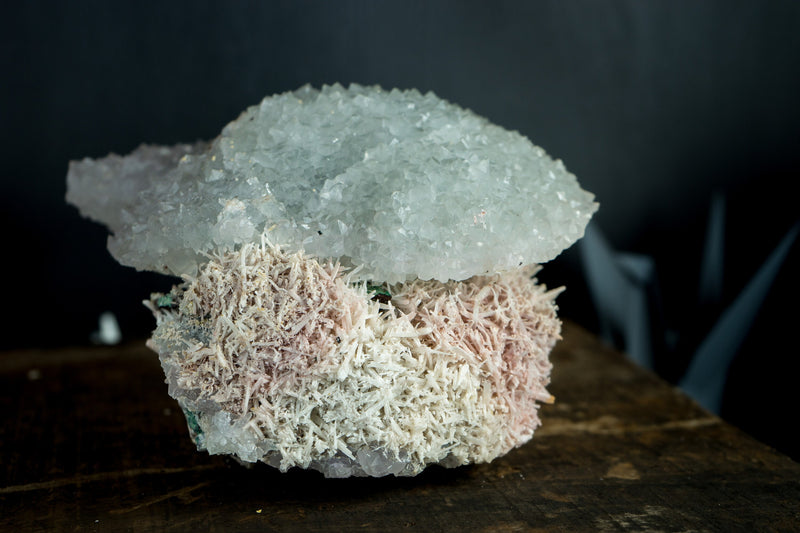 Rare Gallery Grade Natural Amethyst Flower Plate in its Pseudomorph Quartz Matrix