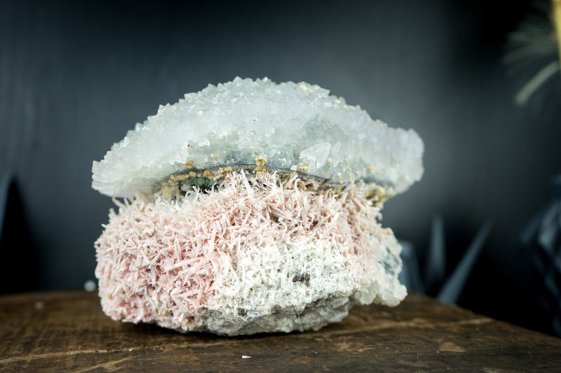 Rare Gallery Grade Natural Amethyst Flower Plate in its Pseudomorph Quartz Matrix