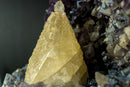 Superb Calcite on Amethyst Specimen from the Toldinho Mine, Collector Grade Calcite