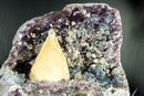 Superb Calcite on Amethyst Specimen from the Toldinho Mine, Collector Grade Calcite