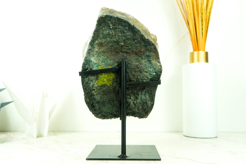 Rare Natural Prasiolite Cluster, Untreated Green Amethyst Mineral Specimen