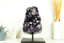 Large, High-Grade Amethyst Cluster with AAA Large Dark Purple Amethyst and Calcite Inclusions