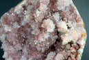 Pink Amethyst Geode Cluster with Shiny Red, Pink and White Amethyst Druzy