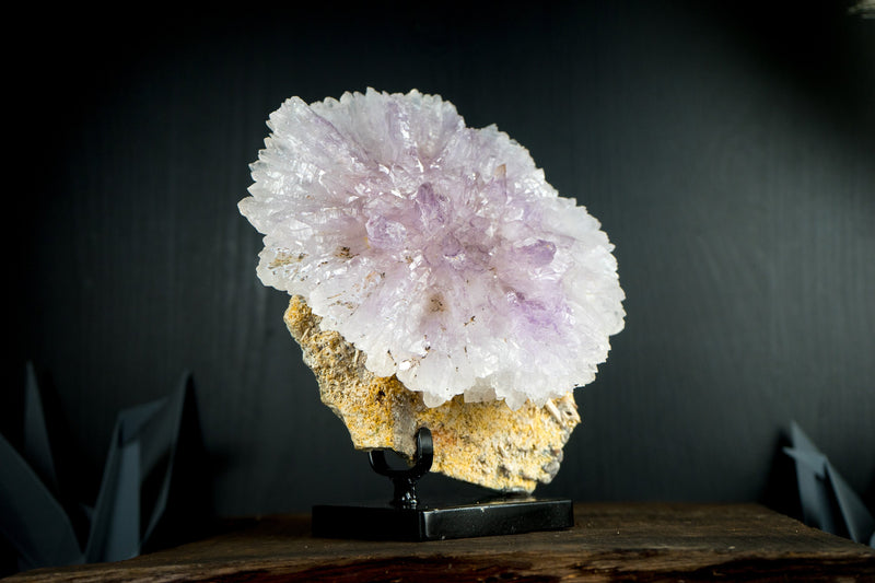 Gallery Grade Natural Amethyst Flower Rosette in its Matrix, X Large
