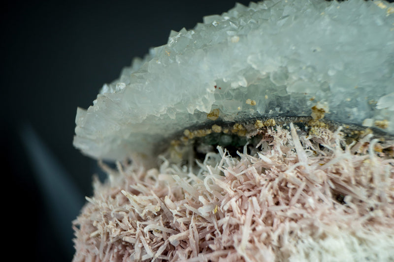 Rare Gallery Grade Natural Amethyst Flower Plate in its Pseudomorph Quartz Matrix