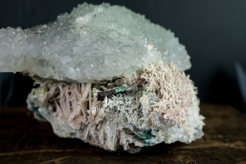 Rare Gallery Grade Natural Amethyst Flower Plate in its Pseudomorph Quartz Matrix
