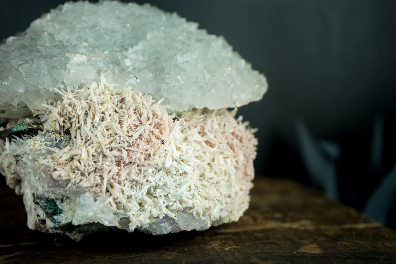Rare Gallery Grade Natural Amethyst Flower Plate in its Pseudomorph Quartz Matrix