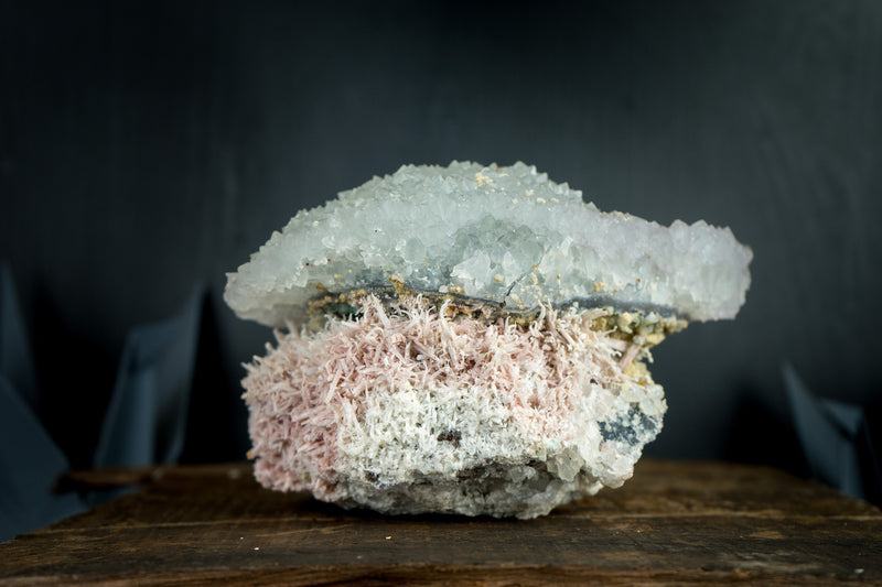Rare Gallery Grade Natural Amethyst Flower Plate in its Pseudomorph Quartz Matrix