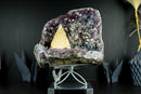 Superb Calcite on Amethyst Specimen from the Toldinho Mine, Collector Grade Calcite