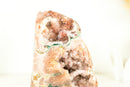 Small Pink Amethyst Self Standing with Pink and Red Amethyst Druzy