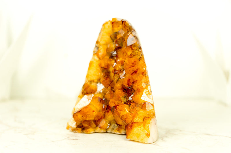 High-Grade Citrine Cluster with Orange Madeira Citrine Druzy - E2D Crystals & Minerals