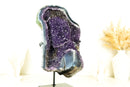 Large Amethyst Geode Cluster with Deep Purple Galaxy Druzy