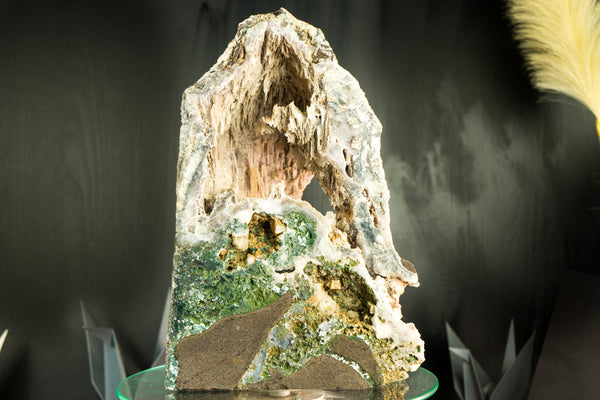 Extrem seltene, aus Stalaktiten geformte Amethyst-Geode, ein Meisterwerk der Landschaftsgeode