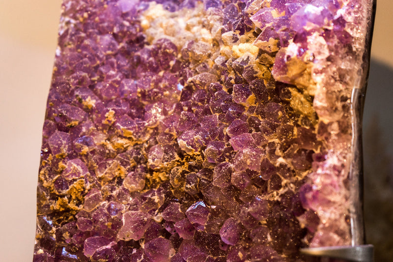 Zuckerbeschichteter Galaxie-Amethyst-Cluster mit seltenem Lavendel-Amethyst-Druzy