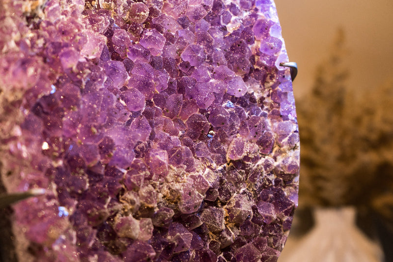 Zuckerbeschichteter Galaxie-Amethyst-Cluster mit seltenem Lavendel-Amethyst-Druzy