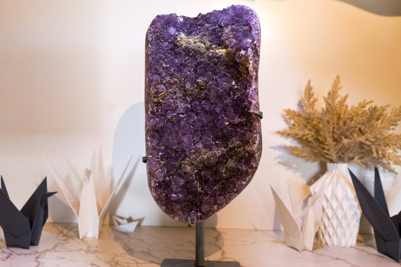 Zuckerbeschichteter Galaxie-Amethyst-Cluster mit seltenem Lavendel-Amethyst-Druzy