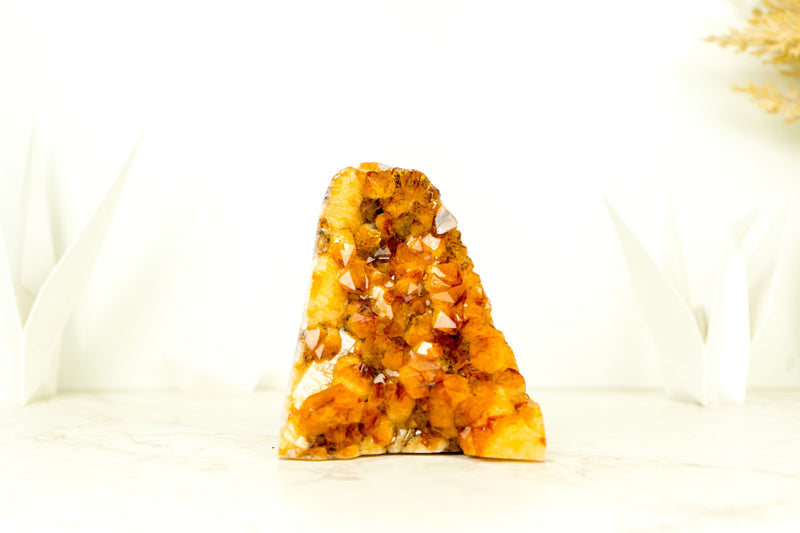 High-Grade Citrine Cluster with Orange Madeira Citrine Druzy - E2D Crystals & Minerals