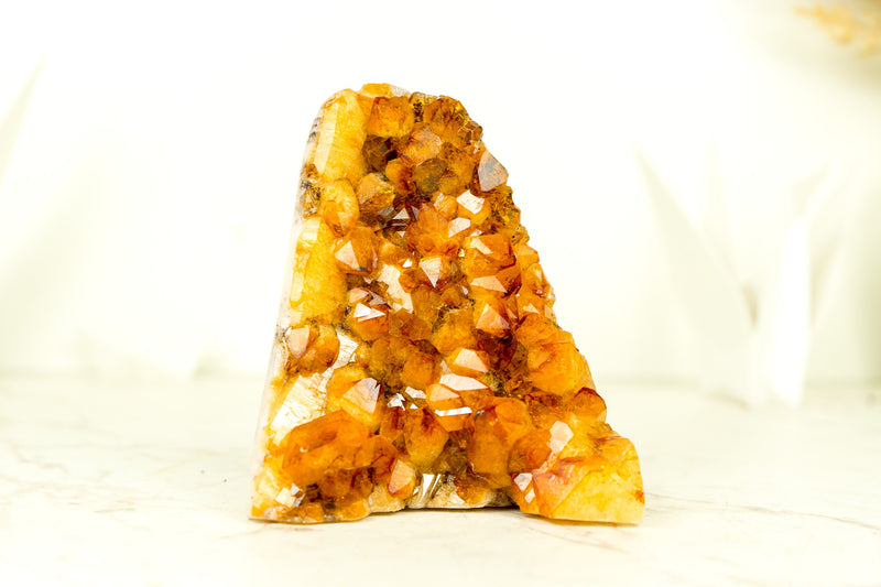 High-Grade Citrine Cluster with Orange Madeira Citrine Druzy - E2D Crystals & Minerals