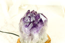 Custom-Made Table Lamp with a AAA Amethyst Cluster and Brazilian Wood