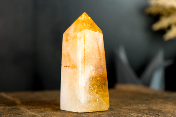 Large High-Grade Brazilian Citrine Generator with Deep Orange Citrine Color