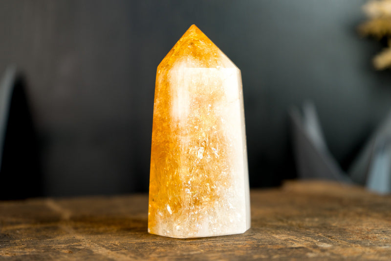 Large High-Grade Brazilian Citrine Generator with Deep Orange Citrine Color