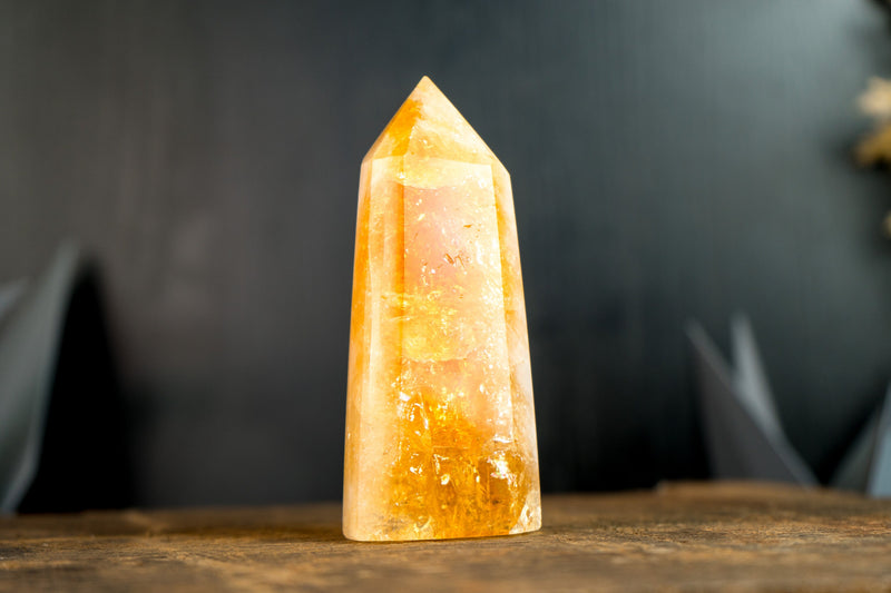 Brazilian Citrine Generator with Deep Orange Citrine Color, Natural & Ethical