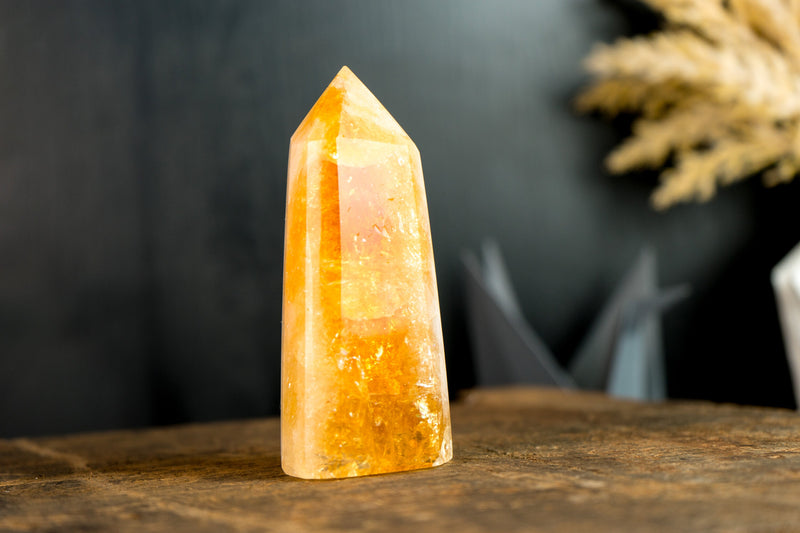 Brazilian Citrine Generator with Deep Orange Citrine Color, Natural & Ethical