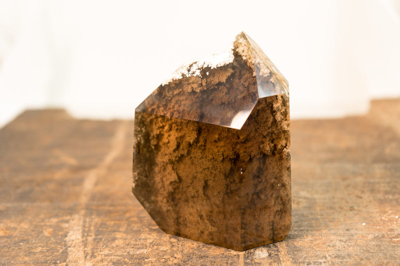 Natural Bronze Smoky Quartz with Landscaped Lodolite Garden Quartz