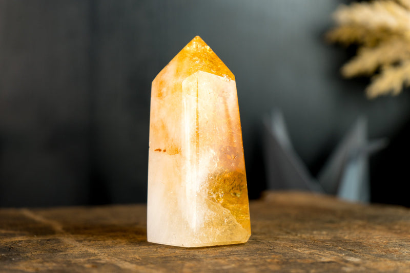 Large High-Grade Brazilian Citrine Generator with Deep Orange Citrine Color