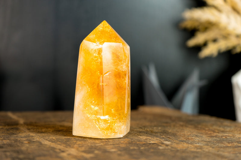 Large High-Grade Brazilian Citrine Generator with Deep Orange Citrine Color