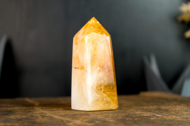 Large High-Grade Brazilian Citrine Generator with Deep Orange Citrine Color