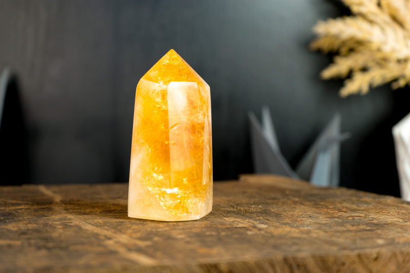 Large High-Grade Brazilian Citrine Generator with Deep Orange Citrine Color