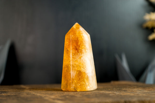 High-Grade Brazilian Citrine Obelisk Point - Natural and Ethically Sourced