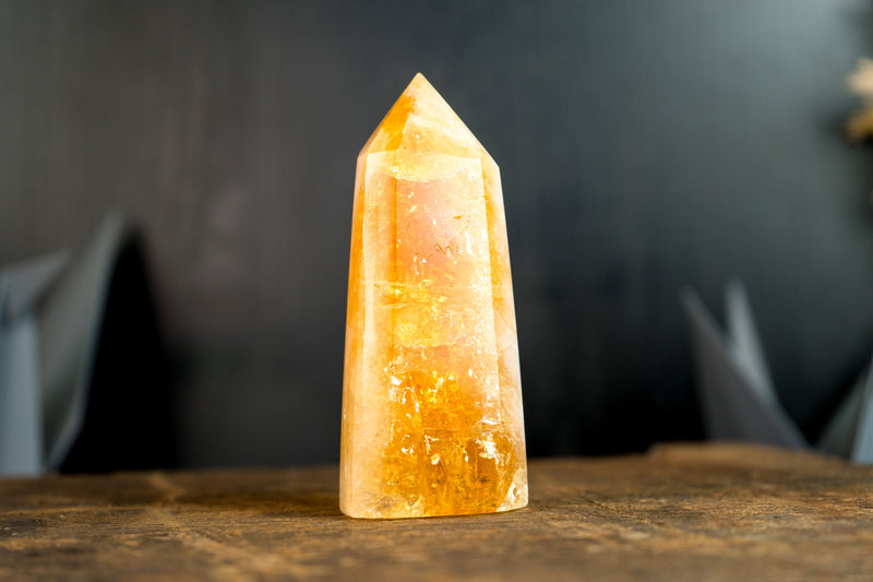 Brazilian Citrine Generator with Deep Orange Citrine Color, Natural & Ethical