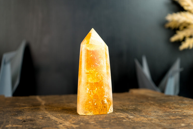 Brazilian Citrine Generator with Deep Orange Citrine Color, Natural & Ethical