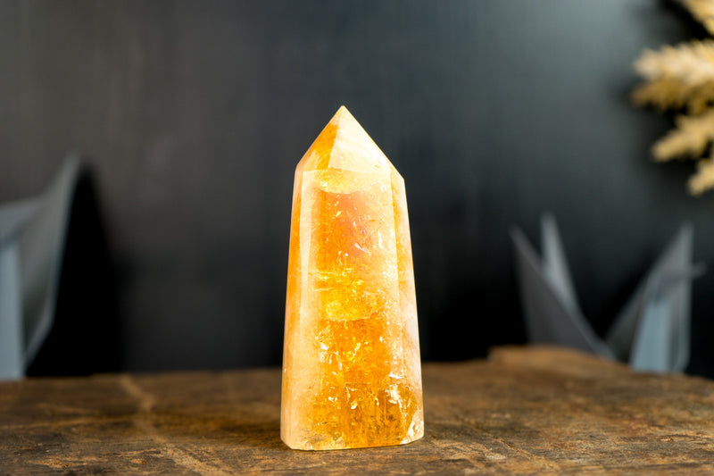 Brazilian Citrine Generator with Deep Orange Citrine Color, Natural & Ethical