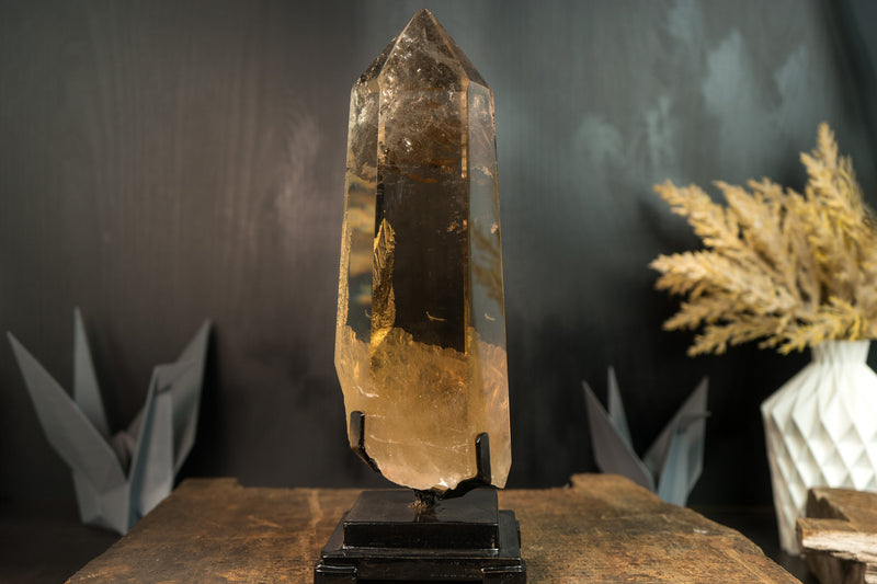 AAA Water Clear Honey Orange Citrine, Raw, and Large Citrine Obelisk