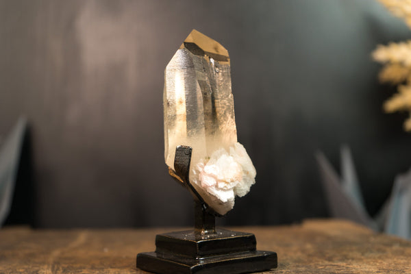 Small Natural Raw Citrine Crystal Quartz with Rare Feldspar Inclusions