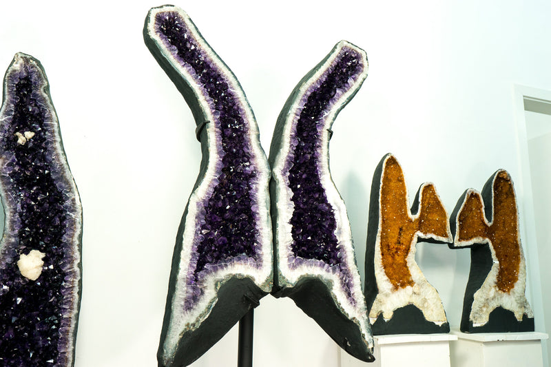 Giant 6.4 Ft Deep Purple Amethyst Geode Wings