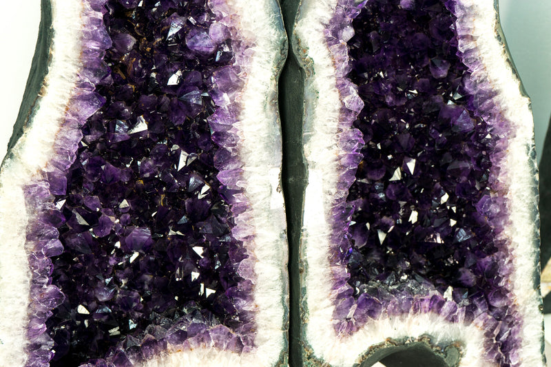 Riesige 6,4 Fuß tiefviolette Amethyst-Geodenflügel
