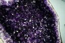 6.9 Ft Tall Pair of Giant Amethyst Geodes AAA Dark Purple Amethyst Druzy