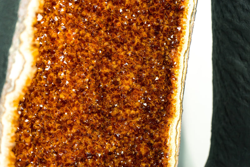 Pair of Giant Citrine Cathedral Geodes (5.71 Feet) with AAA Deep Orange Druzy - E2D Crystals & Minerals