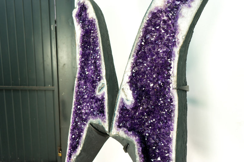 6.1 Ft. Tall Amethyst Geode Wings with AAA Deep Purple Amethyst Druzy - X-Large Butterfly Angel Wings