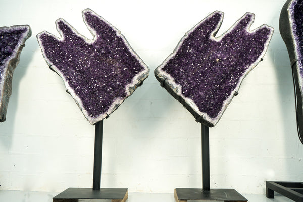 7 Ft Tall Giant Amethyst Geodes with High-Grade Deep Purple Amethyst Druzy