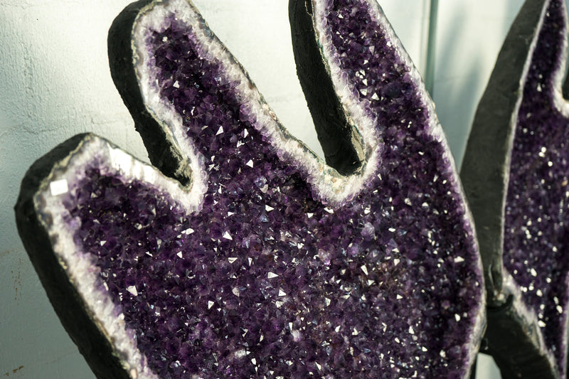 7 Ft Tall Giant Amethyst Geodes with High-Grade Deep Purple Amethyst Druzy