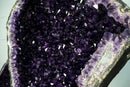 6.9 Ft Tall Pair of Giant Amethyst Geodes AAA Dark Purple Amethyst Druzy